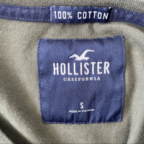 Army Green Hollister T-Shirt Size Small - Picture 3 of 3
